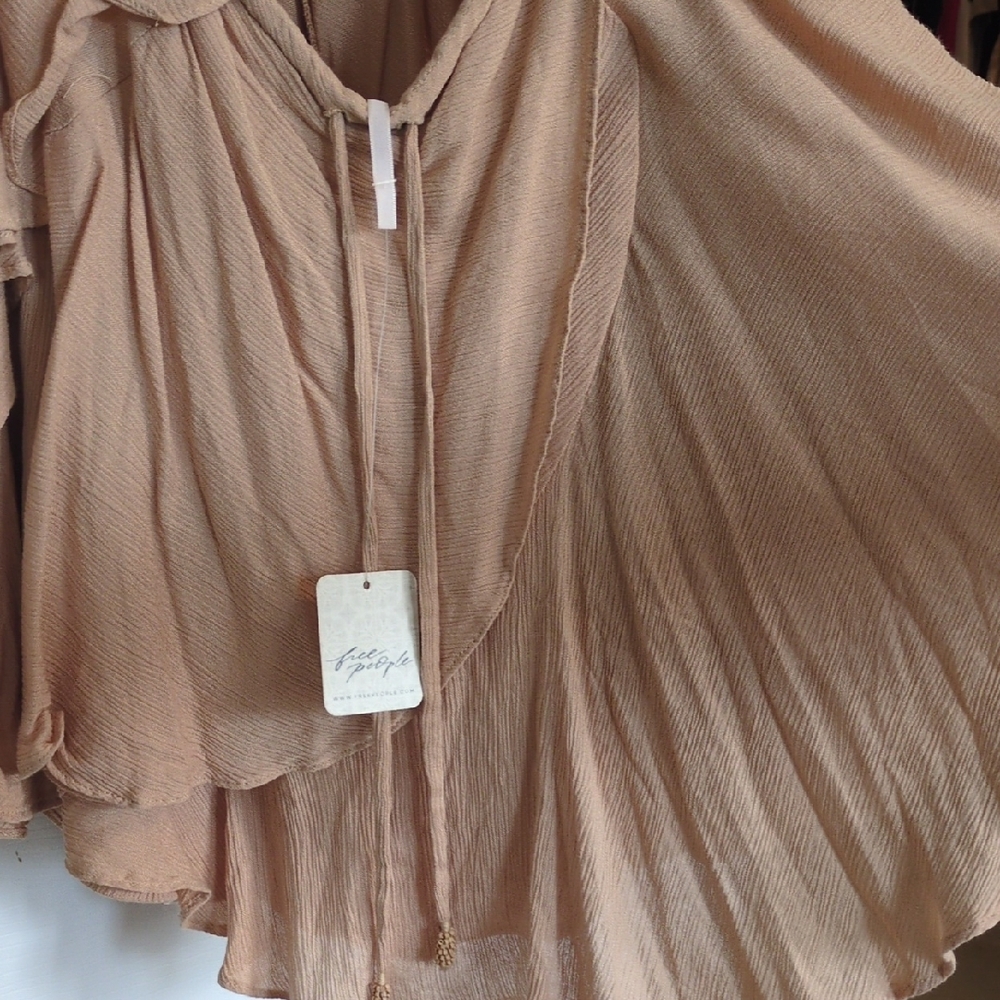 Tan Ruffled Halter Dress - Picture 4 of 4